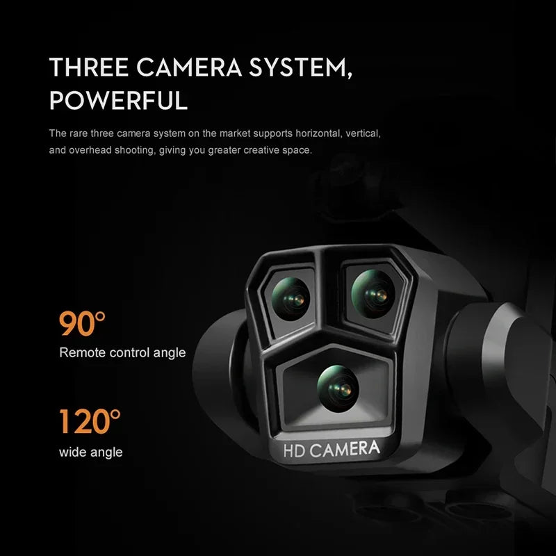 Lenovo K10Max Drone 8K Professinal Three Camera Optical Flow Localization Four-way Obstacle Avoidance RC for Adults Child Toys Ai-TechWorld 