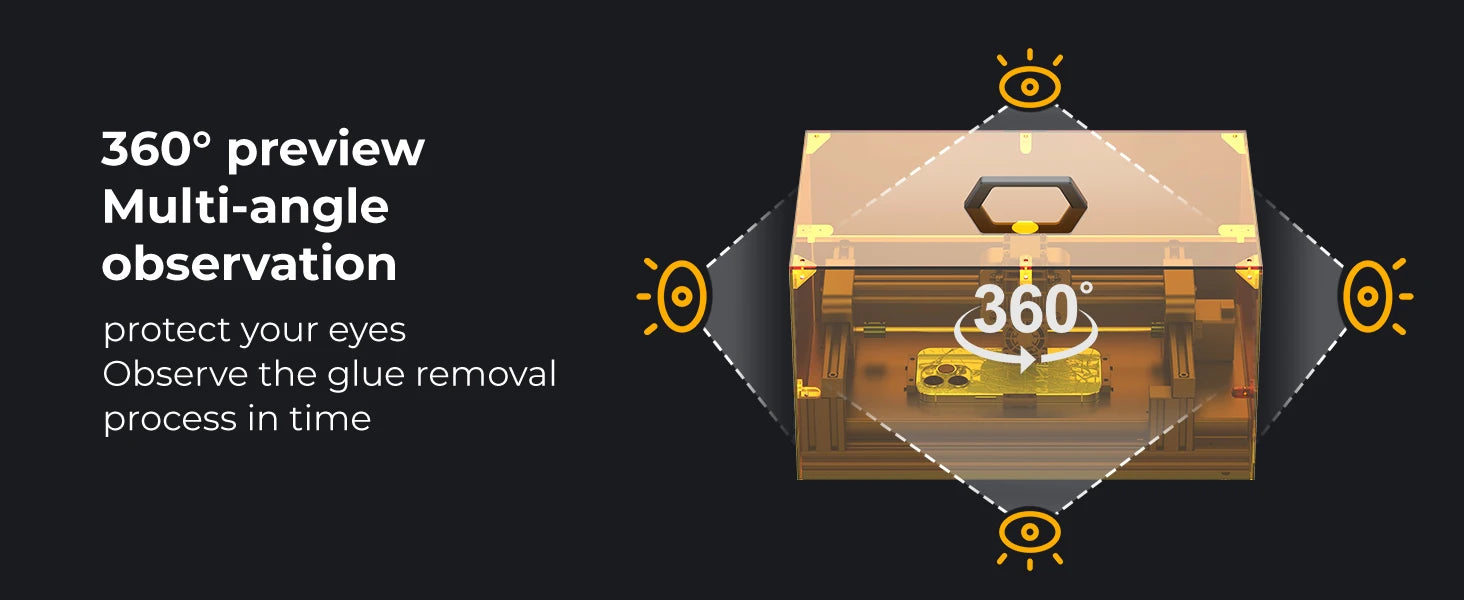 Back Glass Laser for iPhone 8-17 Series, Glue Removal Laser Engraving Seperator, w/Air Purifier&Cell Phone Repair Tool Ai-TechWorld 