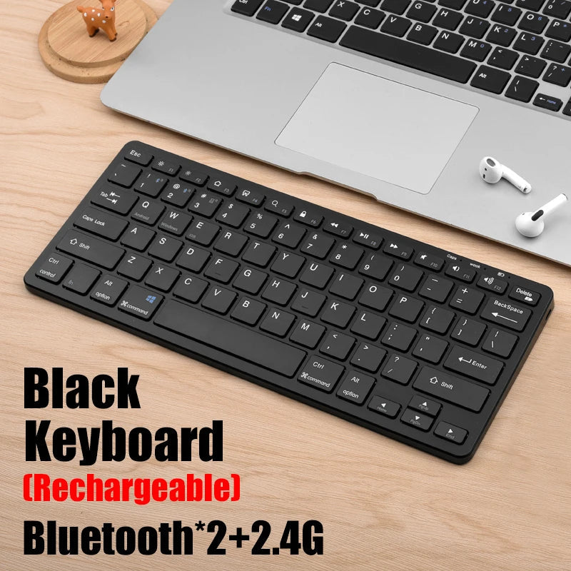 2.4G Wireless Keyboard Mouse Set Bluetooth 5.0 Keyboard Mouse Combo 2 modes Mini Keyboard Mouse For Laptop PC Accessories Ai-TechWorld   ai-techworld