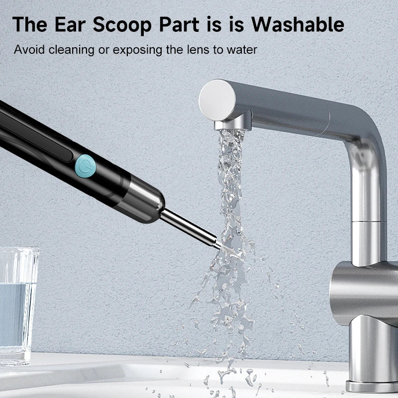 WiFi Endoscope 4.2mm 1080P Ear Picker Camera with Ear Spoon Base for iOS/Android Ear Cleaning Otoscope with Ear Wax Removal Tool Ai-TechWorld 