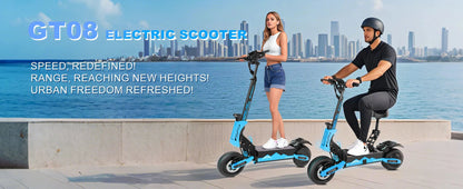 Arwibon 5600W Adult Electric Scooter Dual Motor Top Speed 46MPH,60V27AH, 11-inch Off-Road Tires Sport Folding eScooter with Seat Ai-TechWorld 