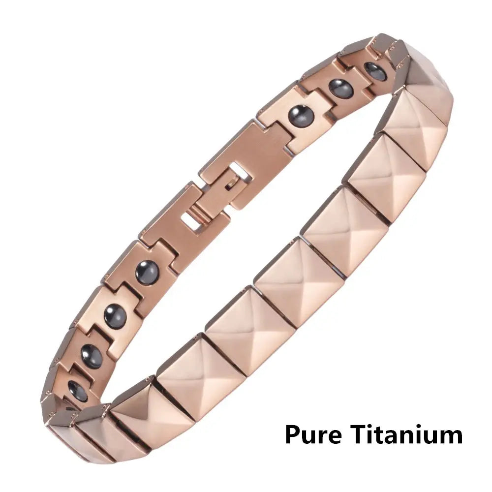 Pure Titanium Hematite Therapy Bracelet Tungsten Ceramic Blood Pressure Slimming Bracelet Weight Loss Bracelet Ai-TechWorld 