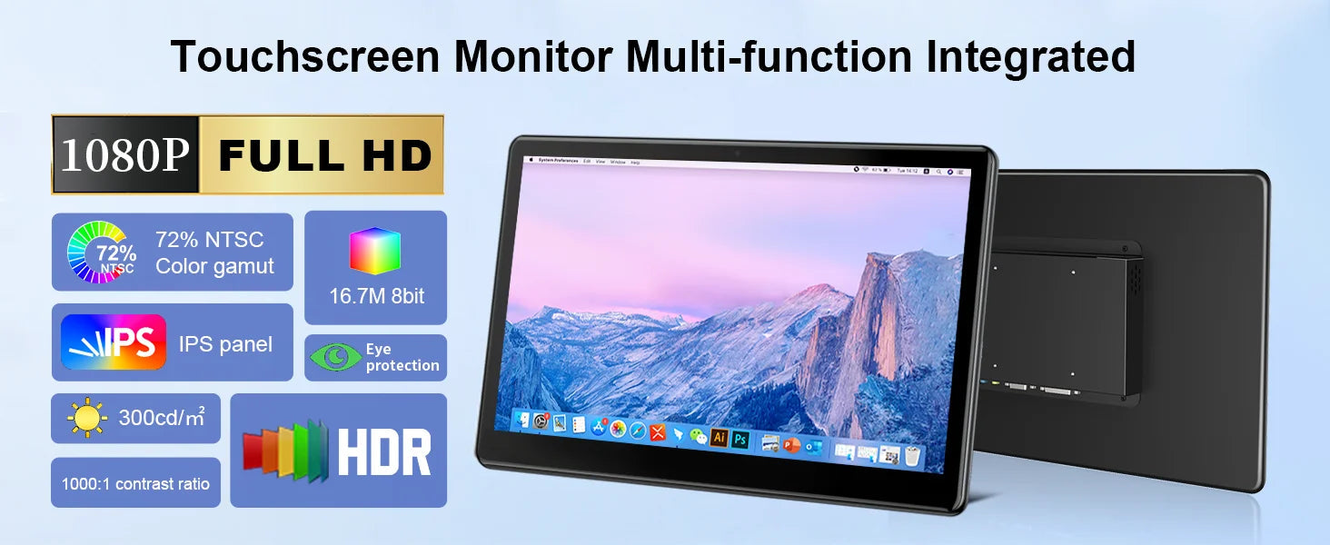 UPERFECT 15.6 Portable Monitors 1080P Touch screen Gaming displays 60Hz IPS monitors For PS5/4/3 Switch Laptop PC Mac Xbox Ai-TechWorld 