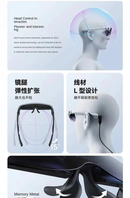 Rokid Air AR Smart Glasses 120" Screen with 1080P OLED Dual Display 43°FoV 55PPD Foldable Home Game Viewing Device Ai-TechWorld 