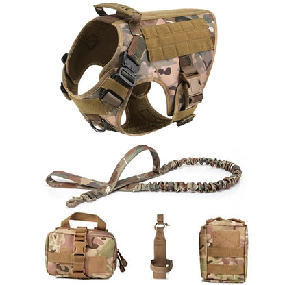 Tactical Military Vest Pet German Shepherd Golden Retriever Tactical  Training Dog Harness and Leash Set For All Breeds Dogs Ai-TechWorld 