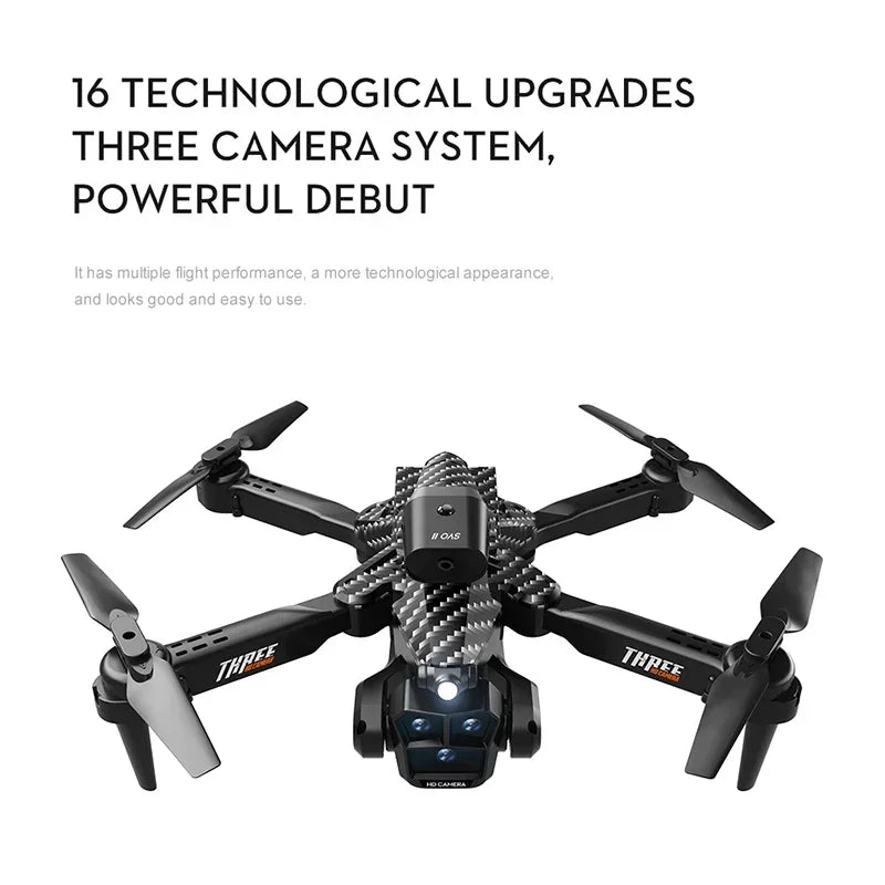 Lenovo K10Max Drone 8K Professinal Three Camera Optical Flow Localization Four-way Obstacle Avoidance RC for Adults Child Toys Ai-TechWorld 