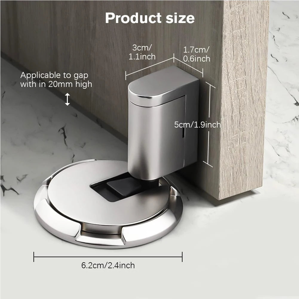 Mechanical No Drilling Door Stopper Keep Door Open Magnetic Door Stopper Heavy Duty No Drill Door Stopper for Office Home Garage Ai-TechWorld 