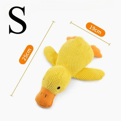 Plush Companion Sleeping Duck Dog Toys for Small Large Dogs Bite Resistant Teeth Grinding Sound Relief Duck Sound Toy Ai-TechWorld 