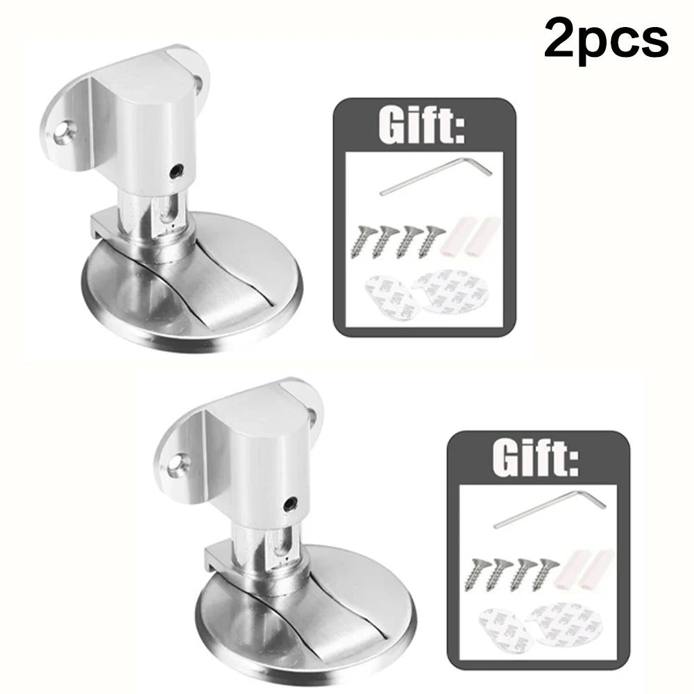 Adjustable Stainless Steel Door Stop Punch-free Strong Magnetic Anti-collision Door Stopper Invisible Bathroom Floor Door Stop Ai-TechWorld 