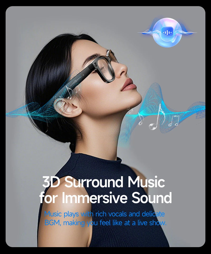Xiaomi 800W Pixel Smart Glasses With AI Camera Recognition Video Recording Bluetooth Calling Music Playback Glasses For Gifts Ai-TechWorld 