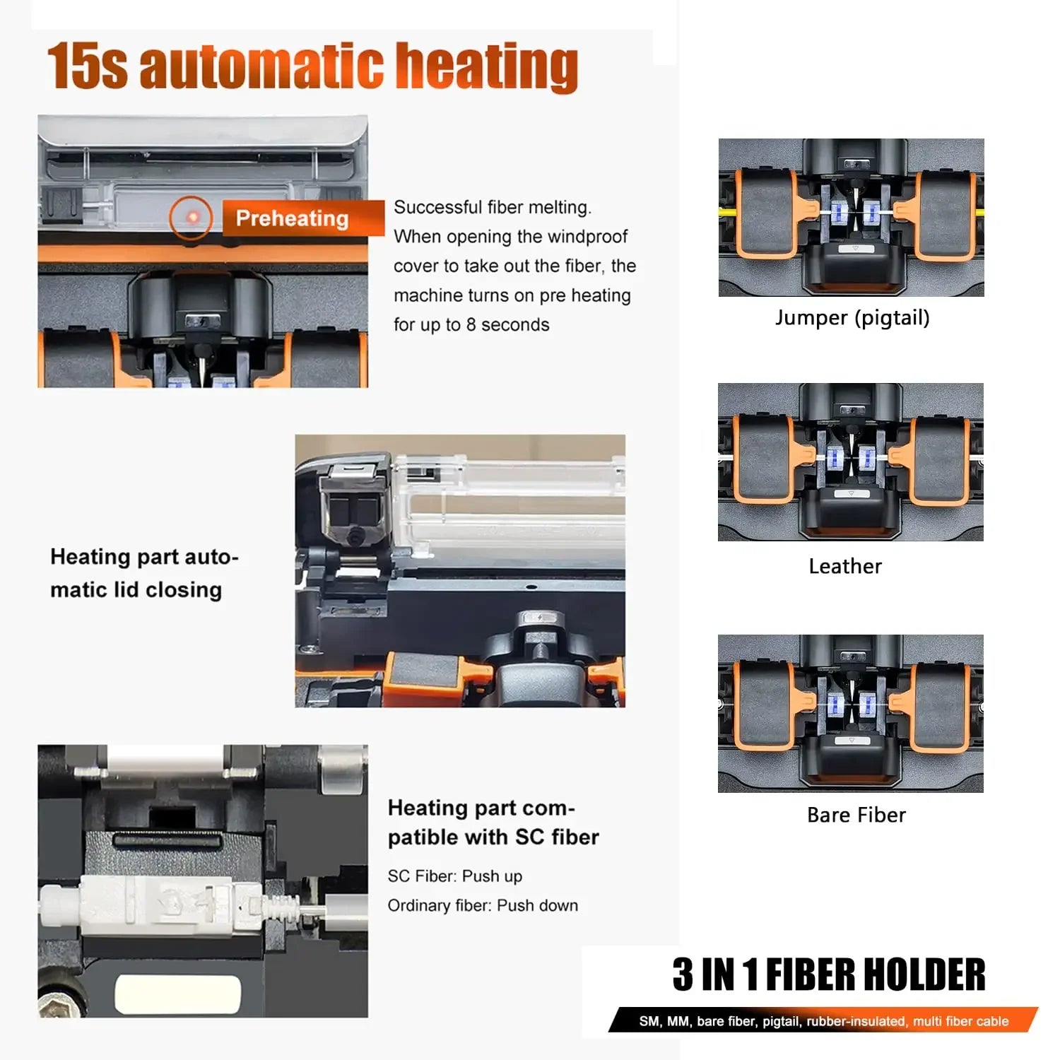 Signalfire AI-9 AI-6Ap Fusion splicer Machine 6 motor 5S splicing machine with VFL Optic power meter tool kits CE free shipping Ai-TechWorld   ai-techworld