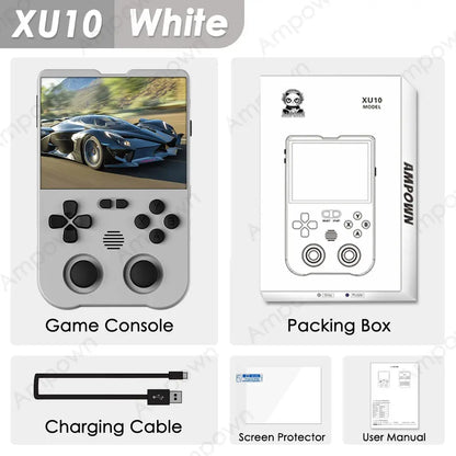 Ampown XU10 Handheld Game Console 3.5" IPS Screen 3000mAh Battery Linux System Built-in Retro Games Portable Video Game Console Ai-TechWorld 