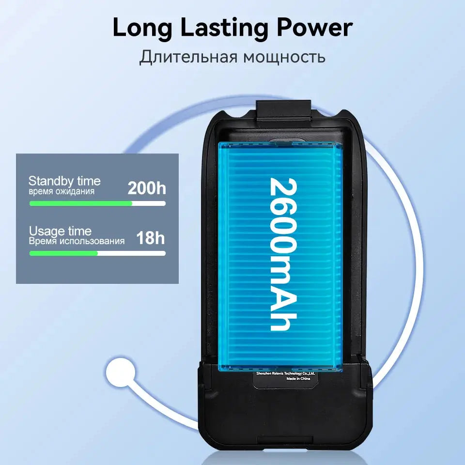 Retevis RT86 10W Walkie Talkie Professional Two Way Radio Long Range Walkie Talkie UHF Communication radio for Outdoor Business Ai-TechWorld 