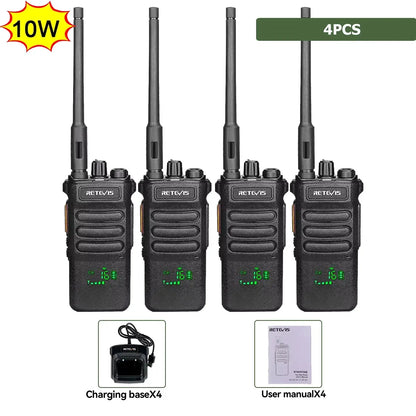 Retevis RT86 10W Walkie Talkie Professional Two Way Radio Long Range Walkie Talkie UHF Communication radio for Outdoor Business Ai-TechWorld 