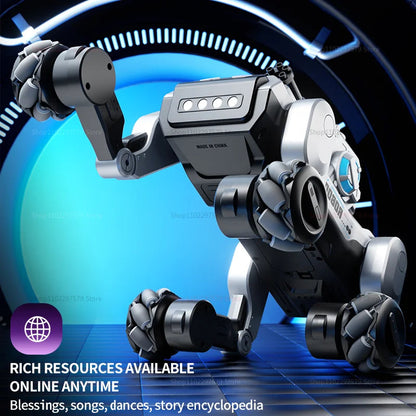2025 New 2.4G Remote Control Robot Dog with Singing Dancing Follow Mode 360° Rotating launching Cannon Puppy Toys Gifts For Kid Ai-TechWorld 