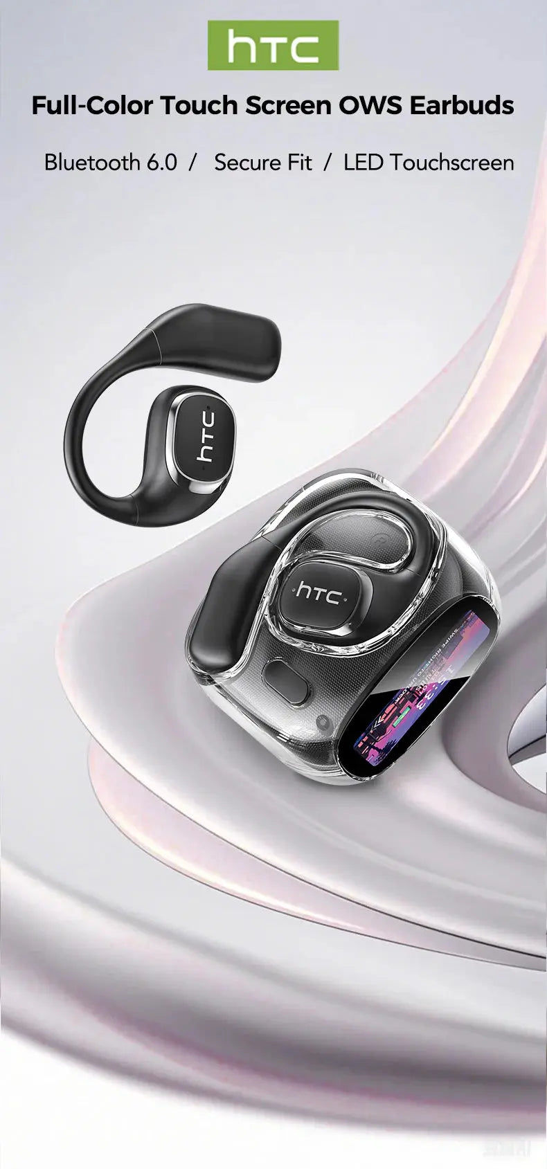 HTC NE11 Earphones Bluetooth V6.0 AI Translator Earbuds Ai-TechWorld 
