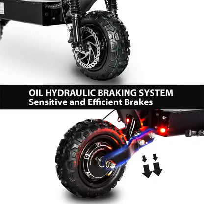 6000W High Power Adult Electric Scooter  Off-Road Commute Foldable 60V 38Ah Large Battery 60 Miles Range 50 Mph Fast E-Scooter Ai-TechWorld 