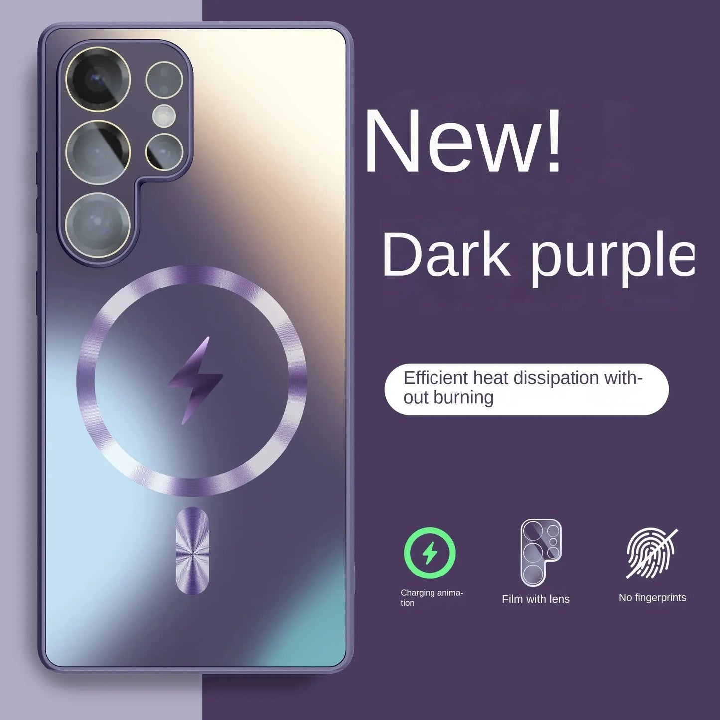 Ultra-thin AG Matte Magnetic For Magsafe Case For Samsung Galaxy S25 S24 S23 Ultra Plus Glass Lens Protector Shockproof Cover Ai-TechWorld 