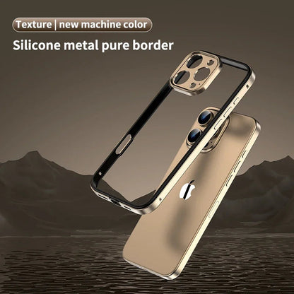Camera Protection + Hybrid Silicone Frame Aluminum Metal Phone Case For iPhone 17 16 15 Pro Max 14 13 Better Heat Bumper Ai-TechWorld 