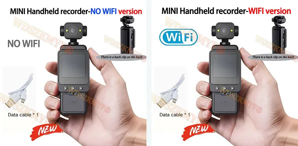 1080P Handheld Sports Pocket Camera HD Display 180° Rotatable WiFi Wireless Video Recorder Built-in Fill Light Motion Camera Ai-TechWorld 