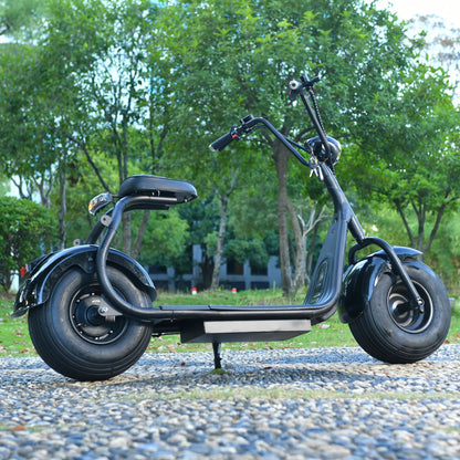 Mini Black Fat Tyre Electric Citycoco Scooter 60V12AH Motorbike E scooter 2000W Commuter electric scooter Ai-TechWorld 