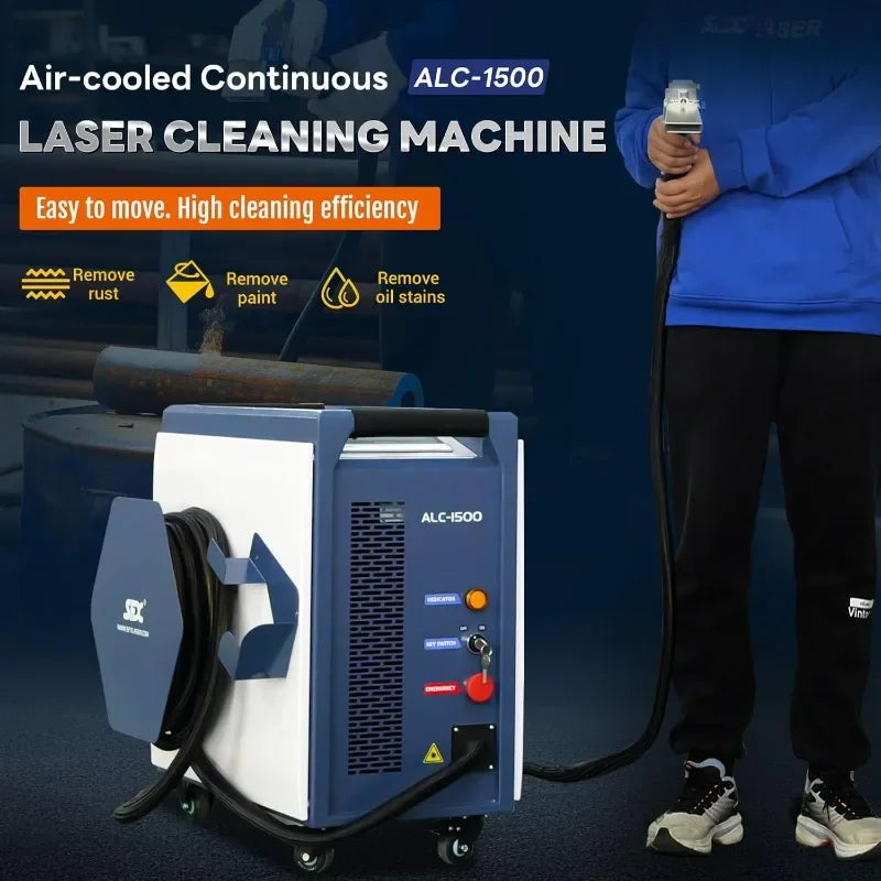 1500W Portable Laser Cleaning Machine, 250mm Scan Range, 220V Handheld Rust Remover Ai-TechWorld 