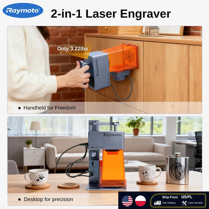 Raymoto R1/R1 Pro Handheld  Laser Engraver With Air Purifier for Wood Metal, Portable Engraving Machine Engraving DIY Tool Ai-TechWorld   ai-techworld