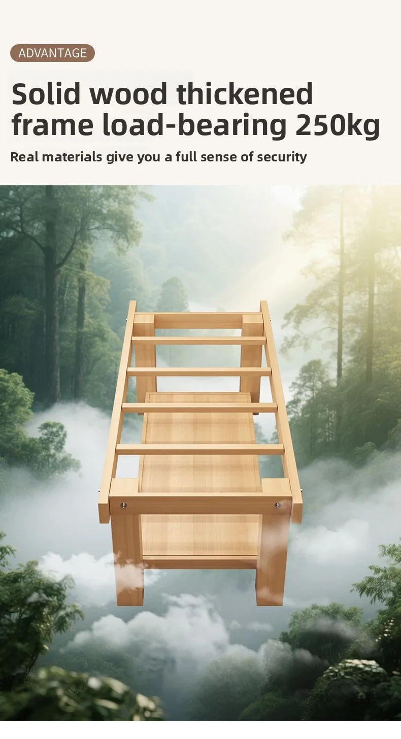 Solid Wood Massage Bed Beauty Salon Treatment Table Chinese Medicine Physiotherapy Thai Moxibustion Beauty Bed Lash Massage Bed Ai-TechWorld 