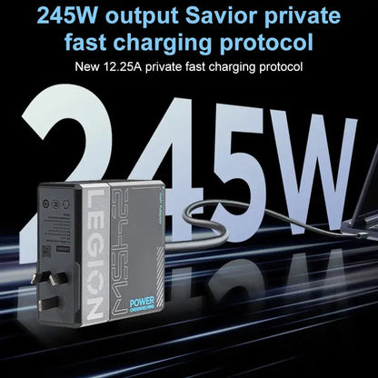 Worlds Fastest Lenovo Legion 245W Gan Power Adapter Universal Computer Charger Type-C Ai-TechWorld 