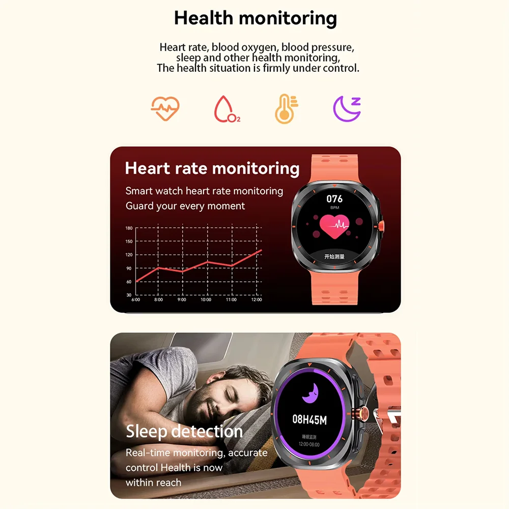 G.L Wear 2025 New Smartwatch for Men Heart Rate Monitoring Bluetooth Calling Fitness Tracking Pedometer Men's Smartwatch Ai-TechWorld 