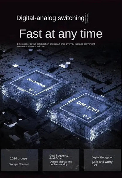 Baofeng 1701 Upgrade DM-1702 Openg GD77 GPS Dual Mode Analog And Digital Walkie Talkie Tier 1+2 Dual Time Slot VHF 136-174 UHF 4 Ai-TechWorld 