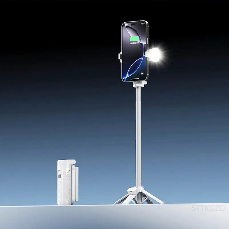 Super Mini Selfie Stick Portable Phone Holder Shooting Aid Versatile Integrated Design Bluetooth Remote For Live Broadcas Ai-TechWorld 