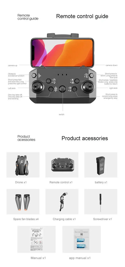 Z908 Pro Max GPS Drone Brushless 8K HD Dual Camera Optical Flow Obstacle Avoidance Foldable Quadcopter RC Distance 9000M Ai-TechWorld 