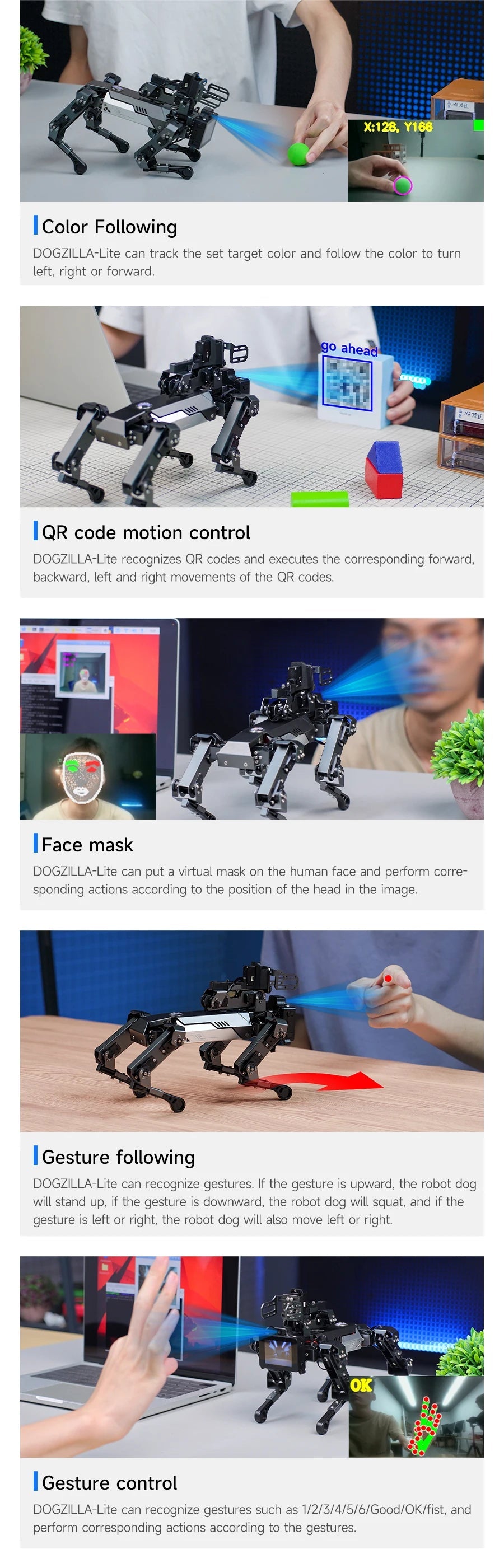 Yahboom Quadruped Robot Dog Bionic Intelligent Programming AI Large Model with Robotic Arm Powered by Raspberry Pi CM5 Module Ai-TechWorld 