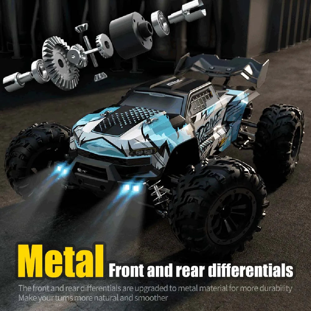 Teeggi 16101 /16102 PRO 1:16 High Speed RC Car With LED Light Drift 70KM/H 4WD RC Off-Road Car Monster Truck Toy For Kid Gifts Ai-TechWorld 