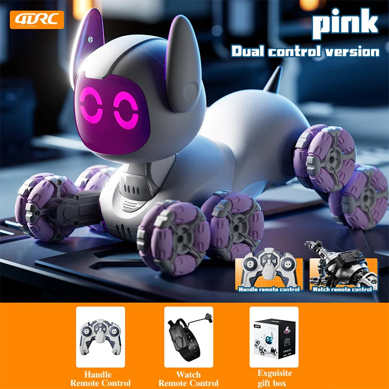 Y9 RC Robot Dog Toy 2.4G Radio Remote Control 8WD Mechanical Pet Dog Touch-sense Music Stunt Electric Toy for Girl Boy Kids Gift Ai-TechWorld 