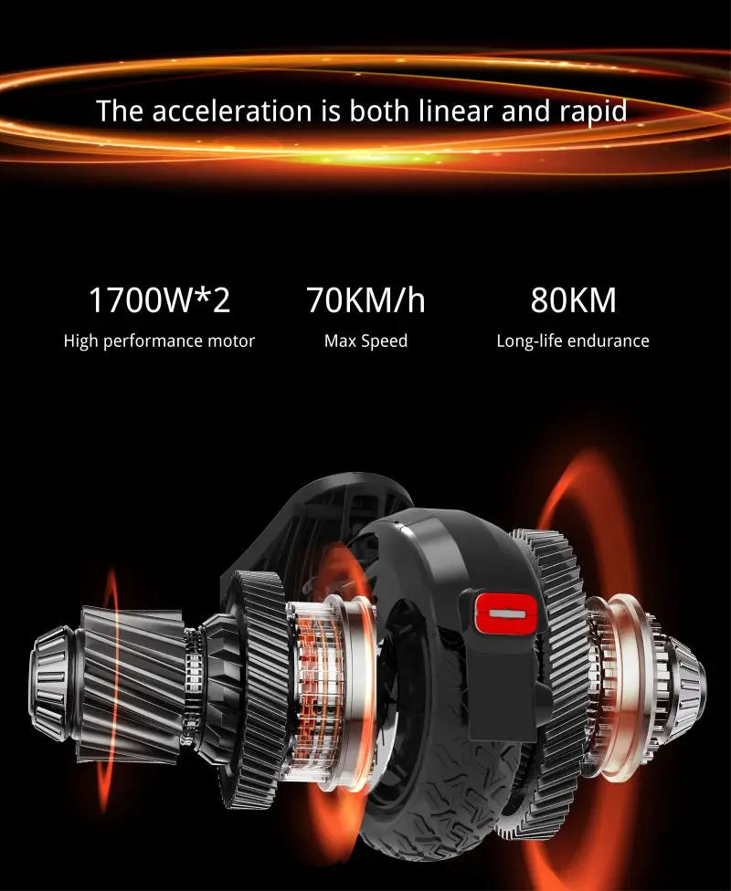 China DT06 Dual Motor Powerful Adults Scooter 11inch 1900w 3800w 50-80km 60v 18.2A 23.4A All Terrain Electric Scooter Ai-TechWorld 