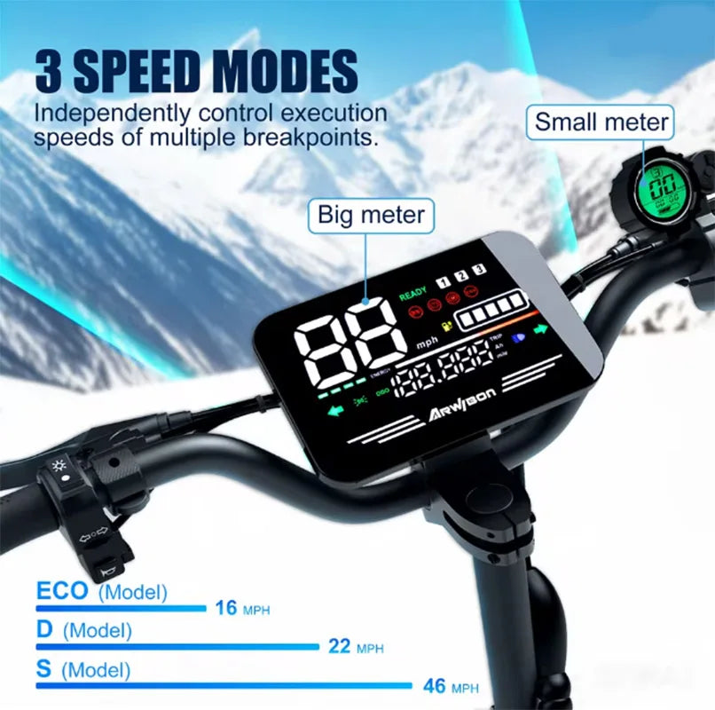 Arwibon 5600W Adult Electric Scooter Dual Motor Top Speed 46MPH,60V27AH, 11-inch Off-Road Tires Sport Folding eScooter with Seat Ai-TechWorld 