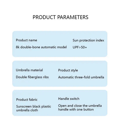 Xiaomi 24 Bone Folding Umbrella Fully Automatic Double Bone SPF 50 UV Protection Rain Resistance Strong Wind Resitance Umbrella Ai-TechWorld 