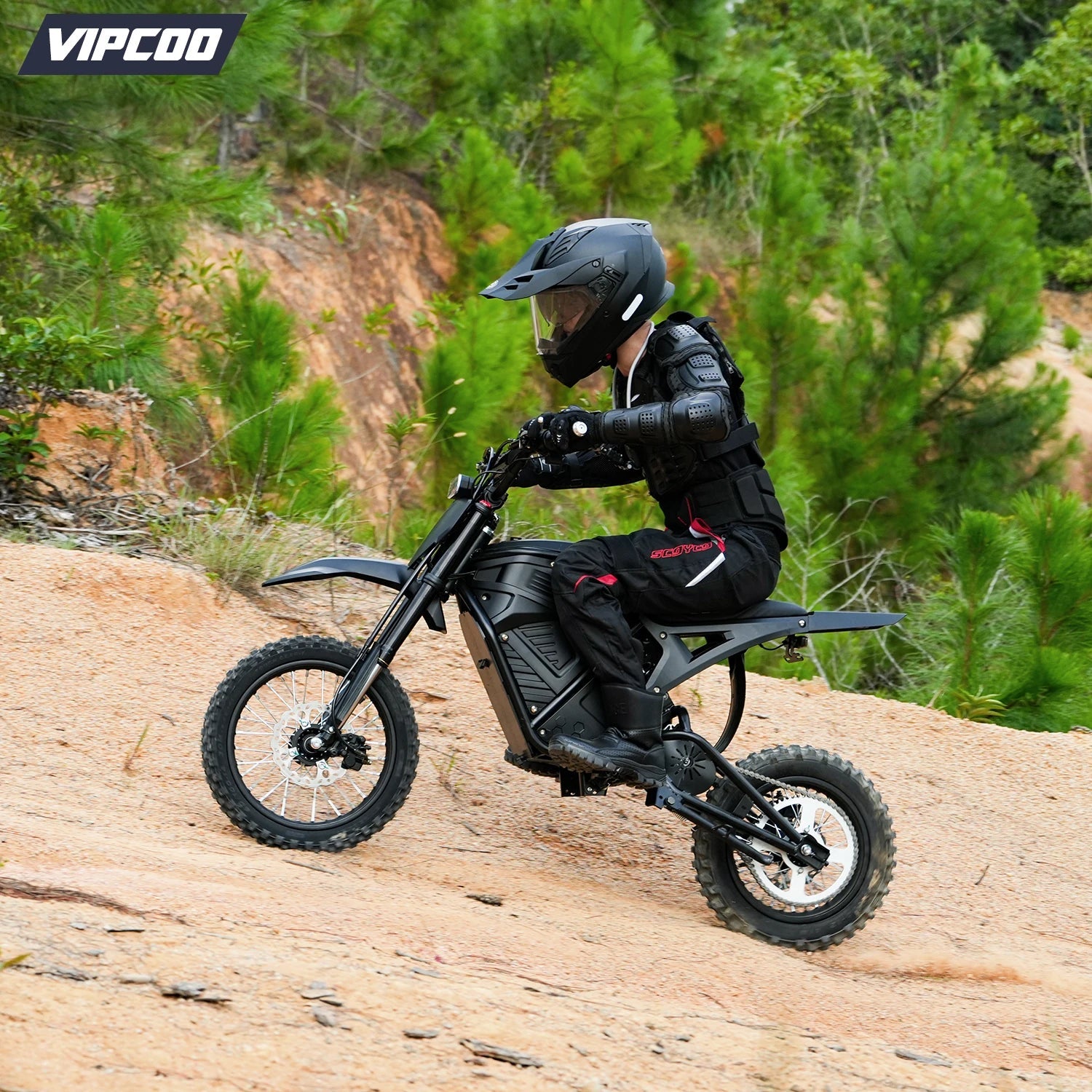 VIPCOO H3 Electric Motorcycle 3500W Motor 48V23AH Battery 63KM/H Max Speed 40-70KM Range Hydraulic Brakes Electric Mountain Bike Ai-TechWorld 