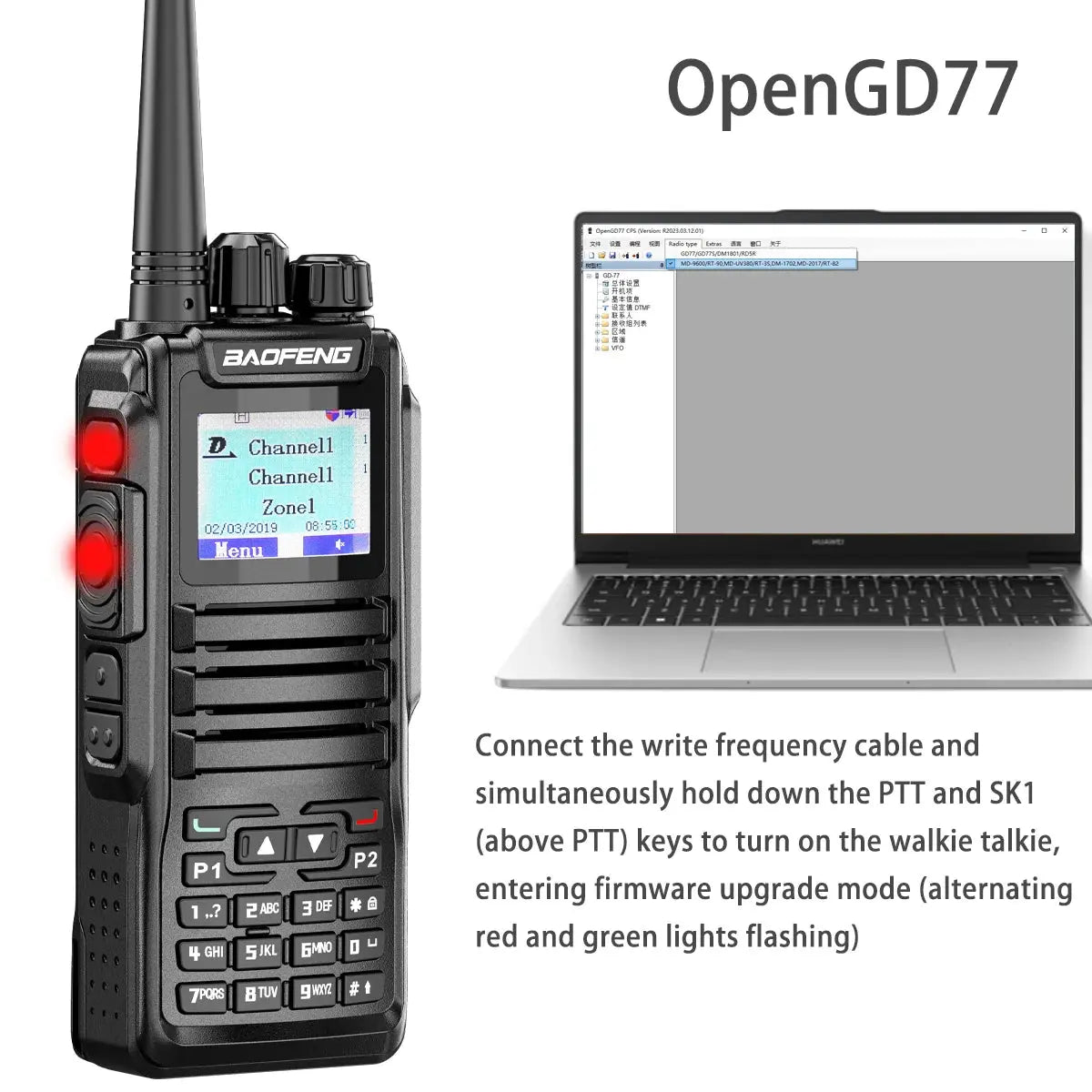 Baofeng 1701 Upgrade DM-1702 Openg GD77 GPS Dual Mode Analog And Digital Walkie Talkie Tier 1+2 Dual Time Slot VHF 136-174 UHF 4 Ai-TechWorld 