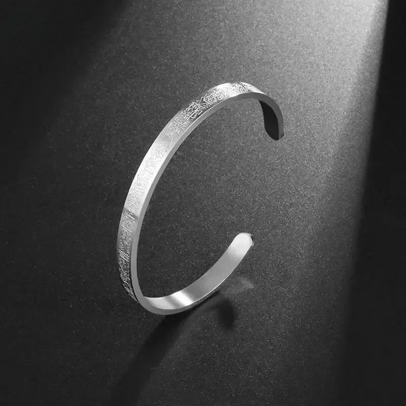 Retro Tibetan Six-Character Mantra Bracelet Scripture Lotus Opening Silver Plated Bracelet Twisted Line Men\\\'s Cuff Bracelet Ai-TechWorld 