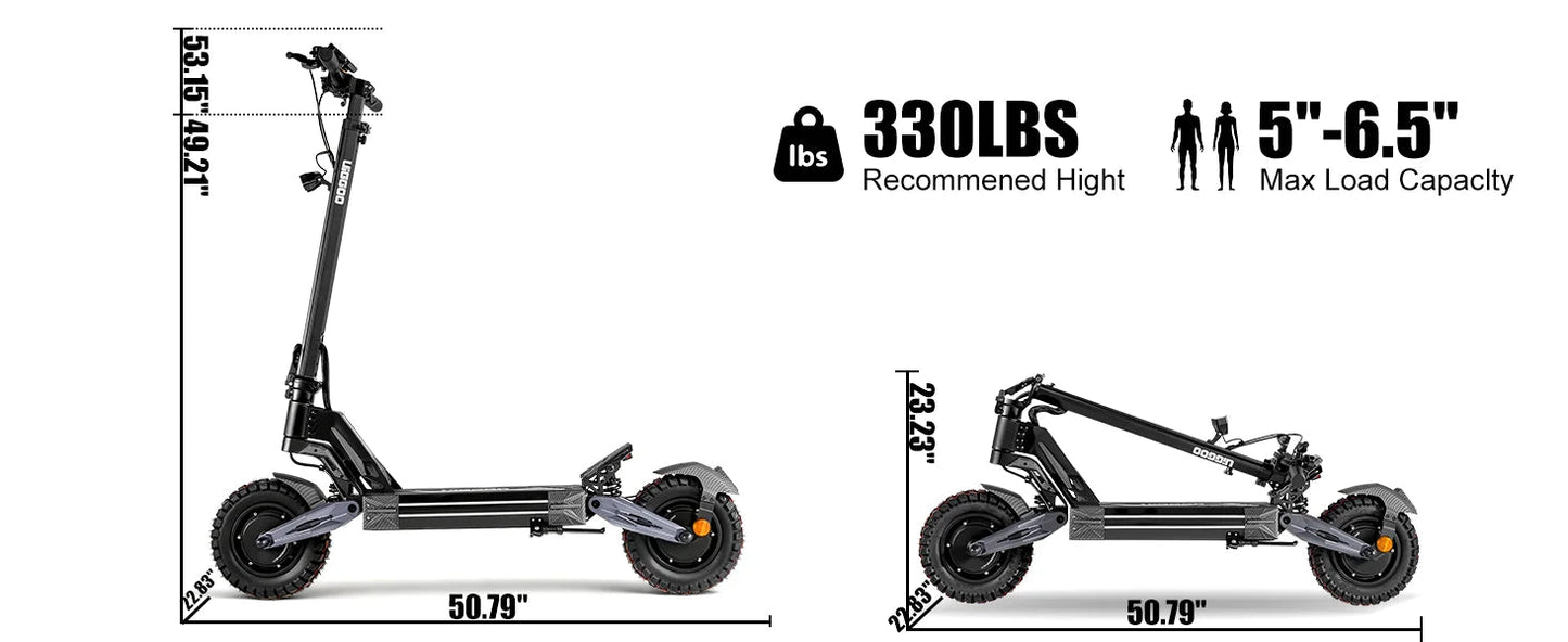 EOEOTWO K2MAX Electric Scooter 45Mph 4000W Peak Dual Motor 40Mile Range EScooter Adults Dual Suspension Fast Charging Scooter Ai-TechWorld 