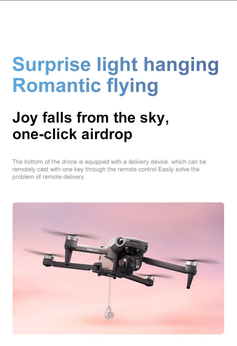 New D12 GPS Drone 3-Axis Gimbal With Touch Screen Profesional 8K HD Camera FPV Obstacle Avoidance Brushless Dron Toy for adult ﻿ Ai-TechWorld 