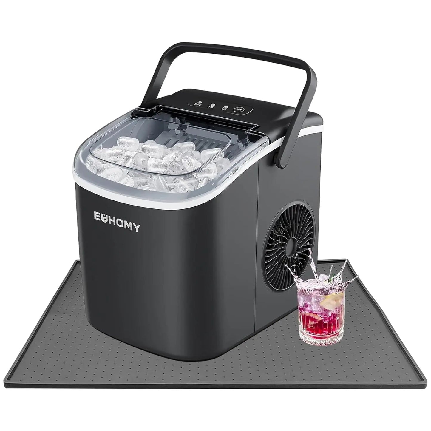 Silicone Ice Maker Mat with Raised Edge to Prevent Spills, Non-Slip Dots, Portable 19x12 Inches for Countertop Ai-TechWorld   ai-techworld