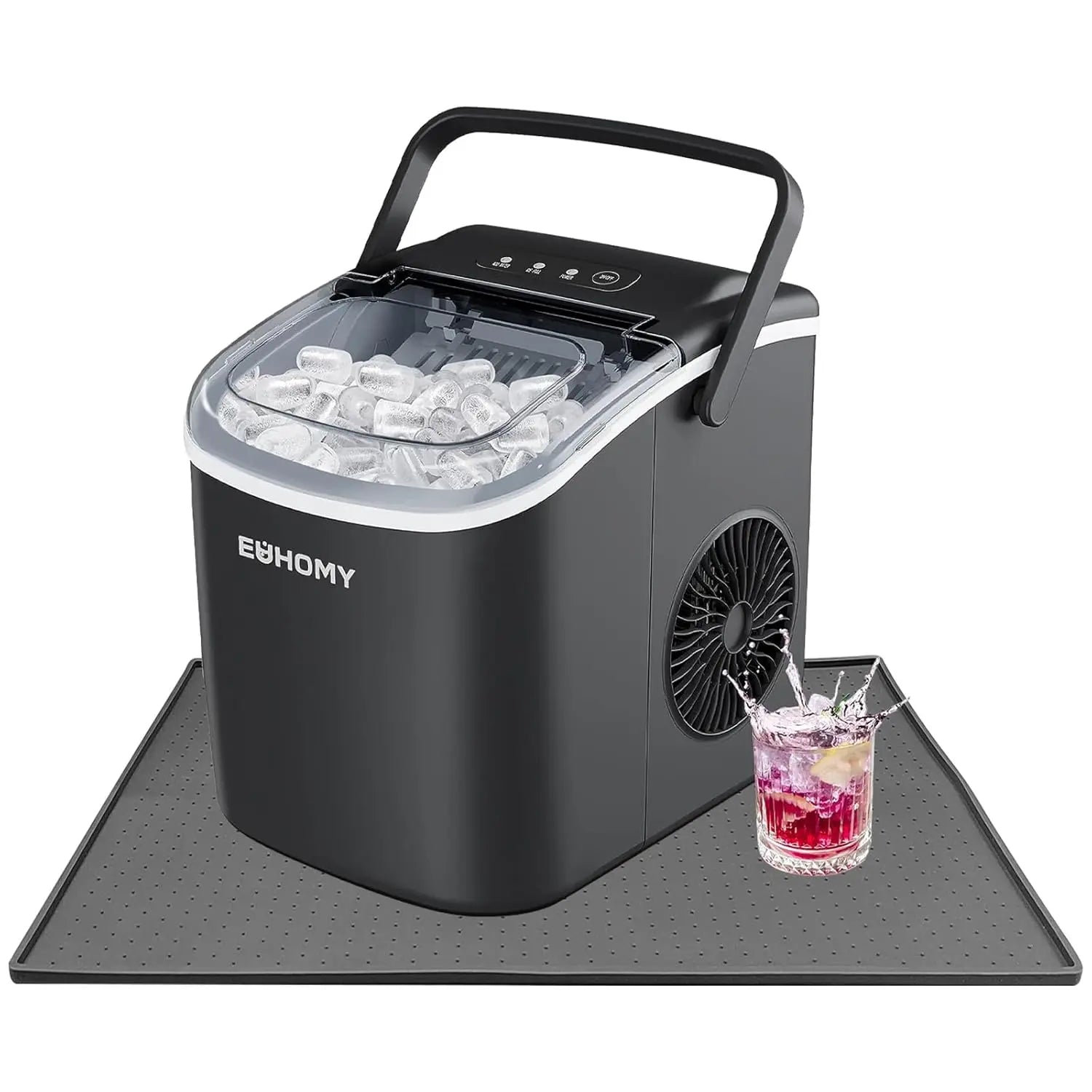 Silicone Ice Maker Mat with Raised Edge to Prevent Spills, Non-Slip Dots, Portable 19x12 Inches for Countertop Ai-TechWorld   ai-techworld