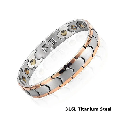 Pure Titanium Hematite Therapy Bracelet Tungsten Ceramic Blood Pressure Slimming Bracelet Weight Loss Bracelet Ai-TechWorld 