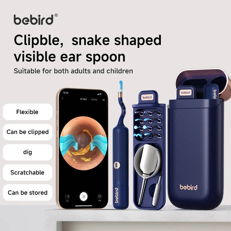2025 New Bebird Earsight Plus I35R Ear Wax Removal Tool Camera Cleaner Kit- HD Wireless Flexible Otoscope, Pain-Free Ear Tweezer Ai-TechWorld 