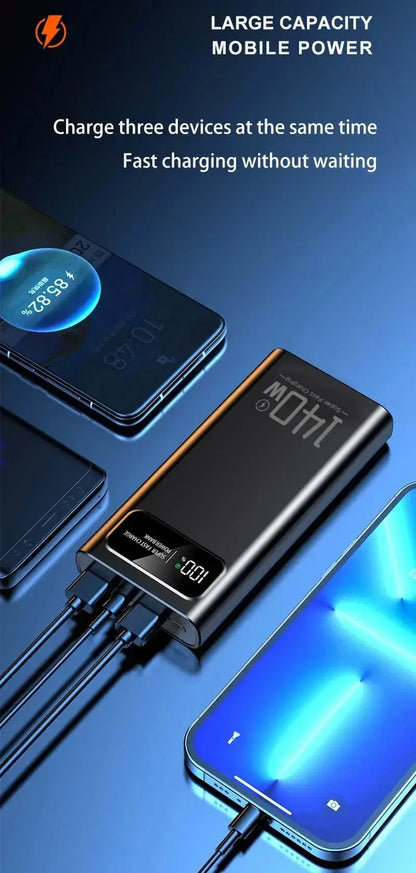 140W Power Bank  Super Fast Charging Battery High Capacity Digital Display 100000mAh Power Bank For Iphone Samsung Xiaomi Tablet Ai-TechWorld 