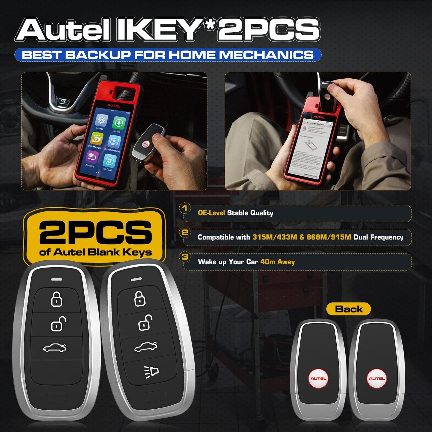 Autel MaxiIM KM100 Advanced One-Minute Key Generation Tool IMMO Key programming Key Renewal and Transponder Editing PK IM508S Ai-TechWorld 